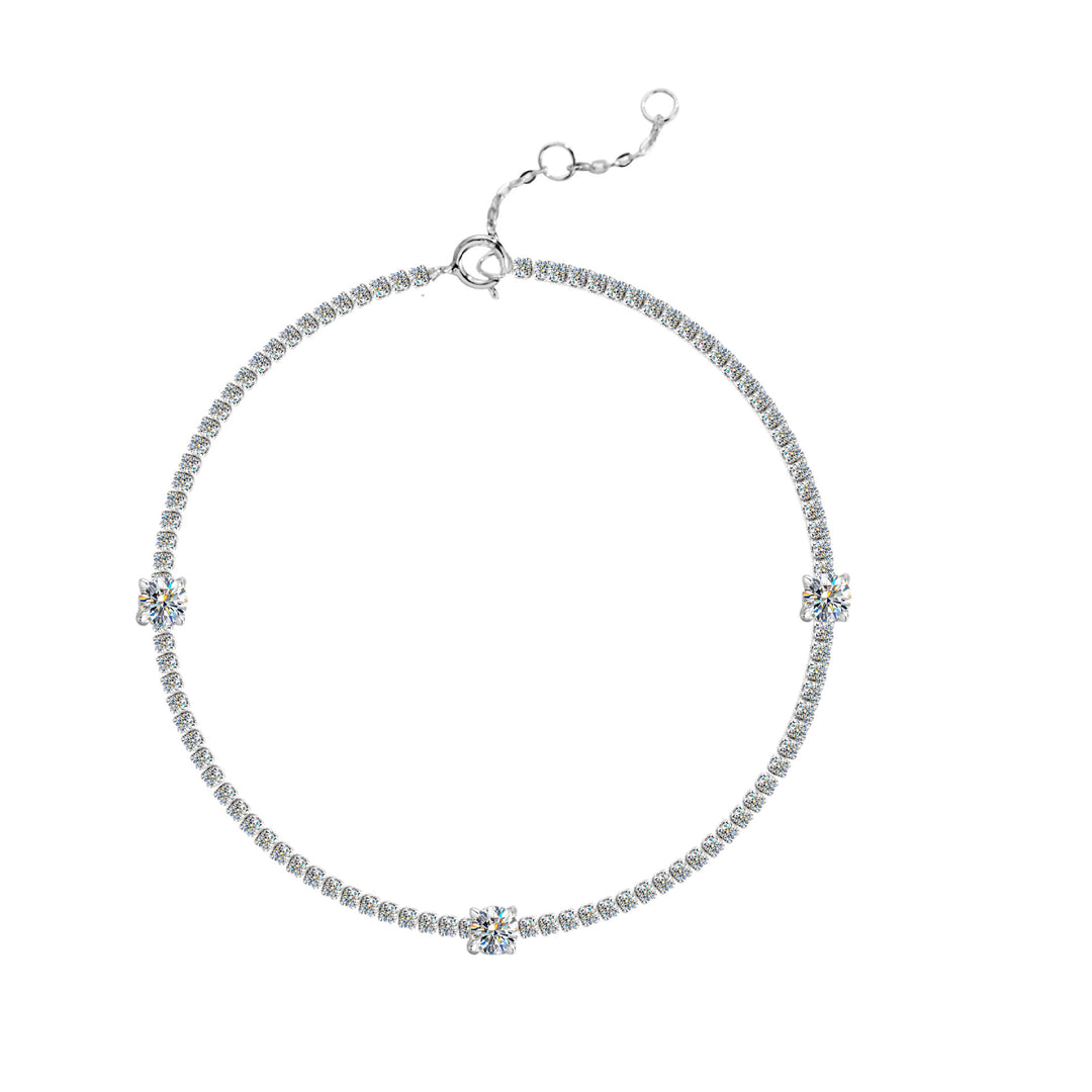Princess Cut Moissanite Tennis Bracelet