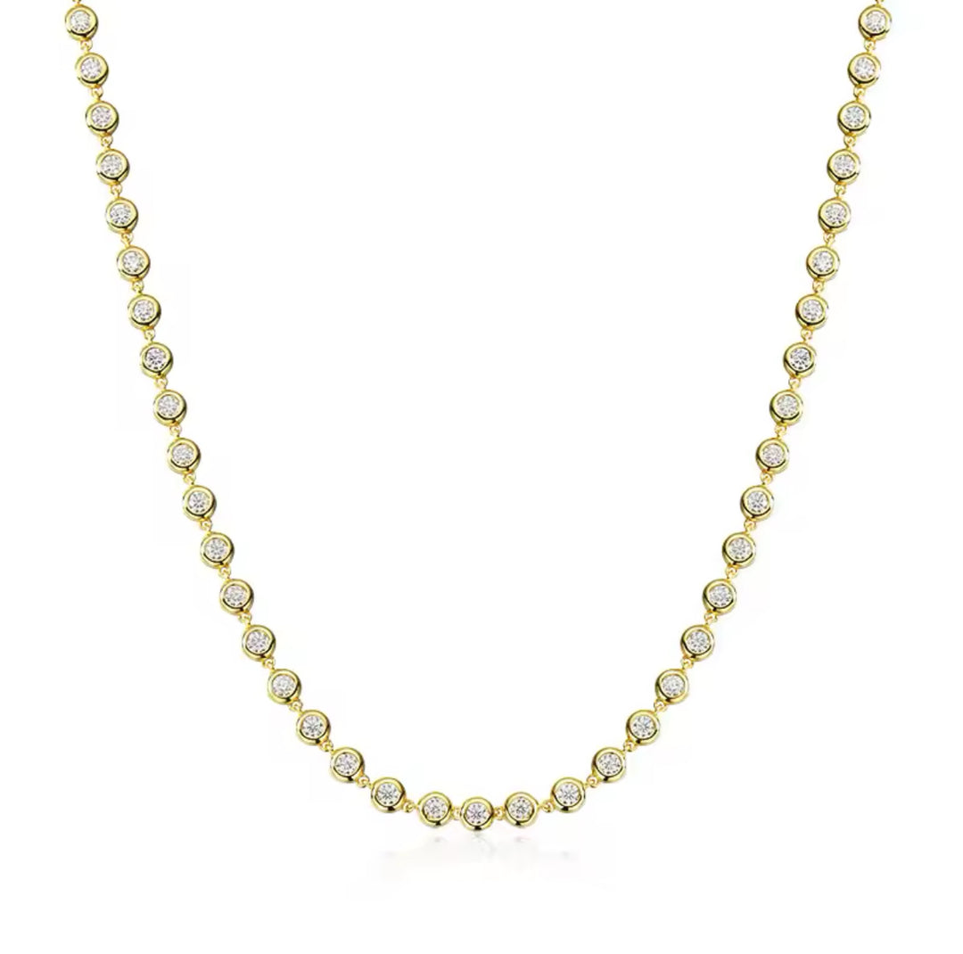 Gold Moissanite Necklace