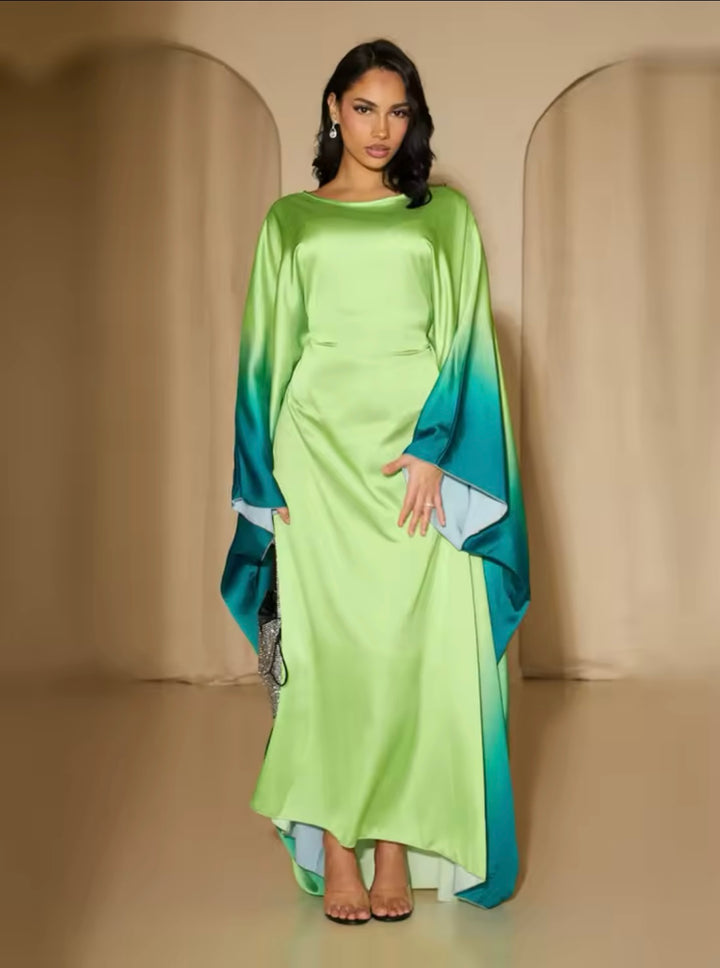 Ombré butterfly abaya