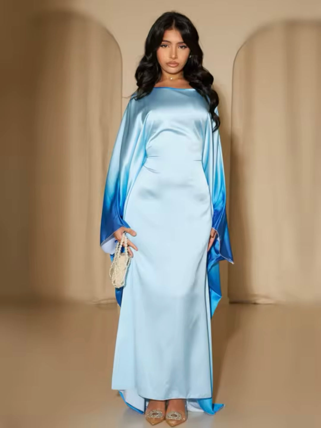 Ombré butterfly abaya