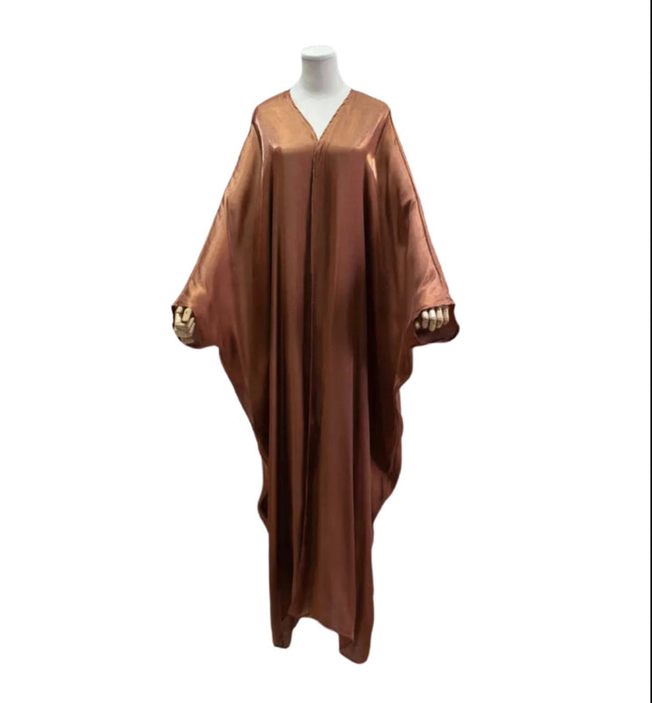 Two tone shimmer open abaya